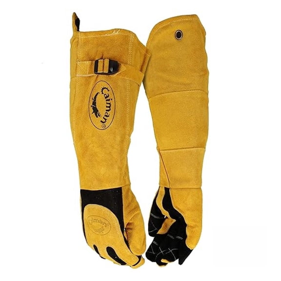 Premium Split Deerskin MIG/Stick Welding Gloves, Fleece/Foam Insulation, Split Cowhide Leather Heat Shield Patch, Sock Lined Foam, Black/, X-Large (1878-6)