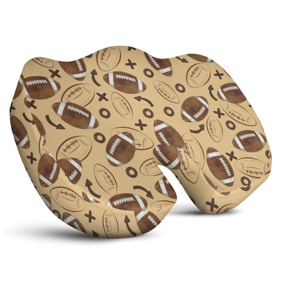 Premium Sports Pattern Memory Foam Seat Cushion Ergonomic Chair Pad for Office Chair, Car, Airplane & Bleachers Sciatica, Tailbone Hip & Back Pain Relief - Chair Cushion for Long Office Workers.