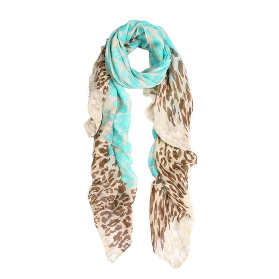 Premium Spot Leopard Multi Tone Animal Print Scarf