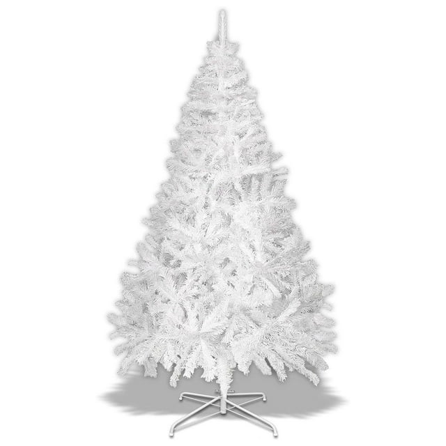 Premium Spruce Artificial Holiday Christmas Tree White for Home Office