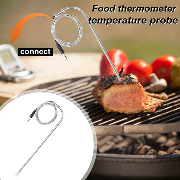 Premium Stainless Steel Barbecue Probe 3.9Mm Replacement Meat Thermometer Barbecue Probe for Smoker Pellet Grill