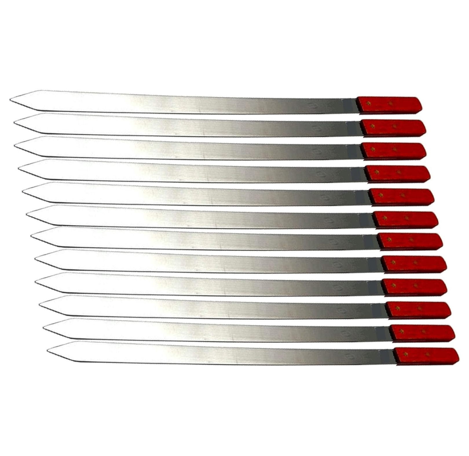 Premium Grillspieße Aus Edelstahl – 6 Stück, 60 Cm, Mit Holzgriff, Für Kebab & BBQ
