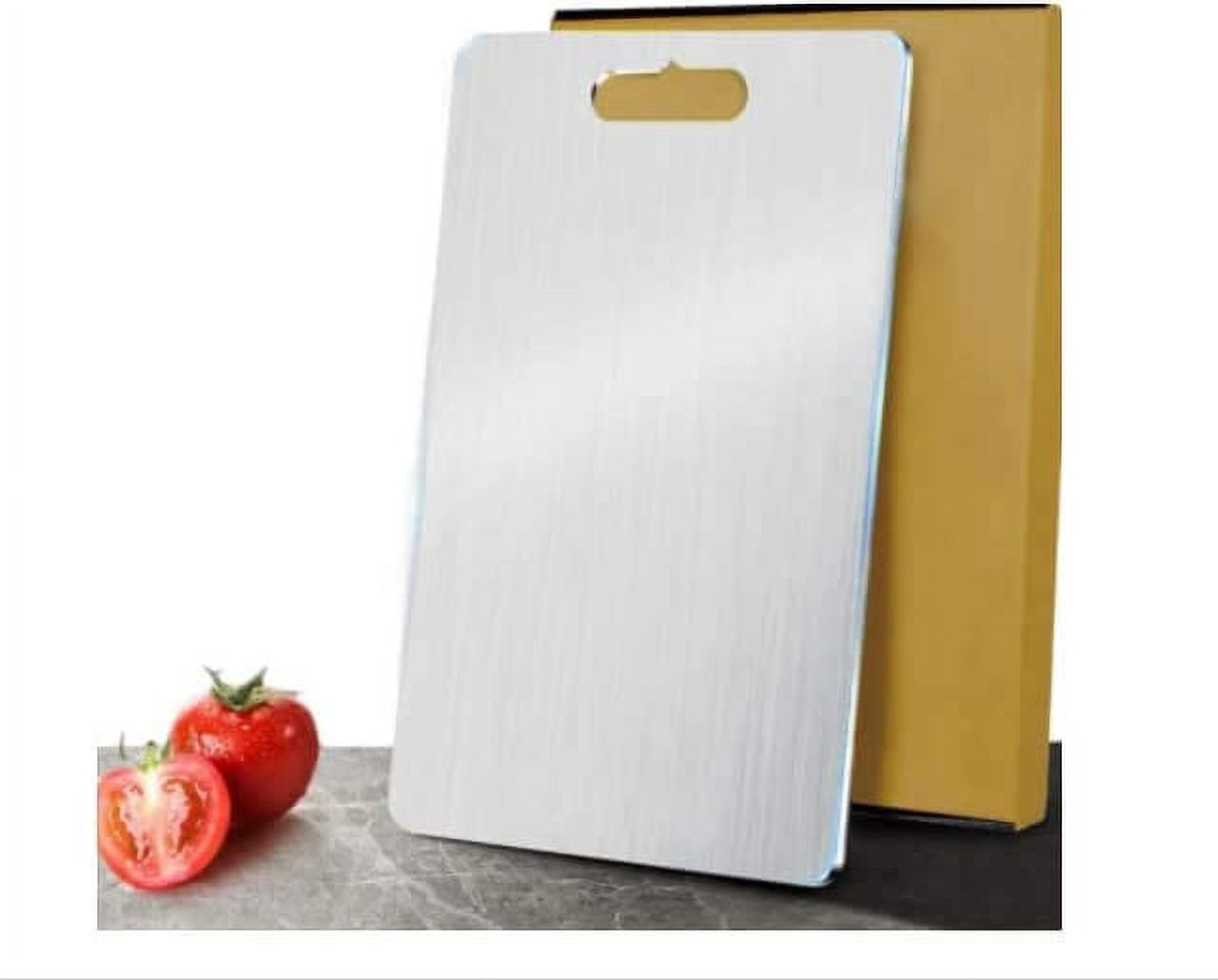 Premium Stainless Steel Chopping Board for Kitchen, Metal Cutting Board for Fruits/Vegetable/Bread/Meat, Heavy Duty (Approx. 31 cm x 21 cm),Pack of 1