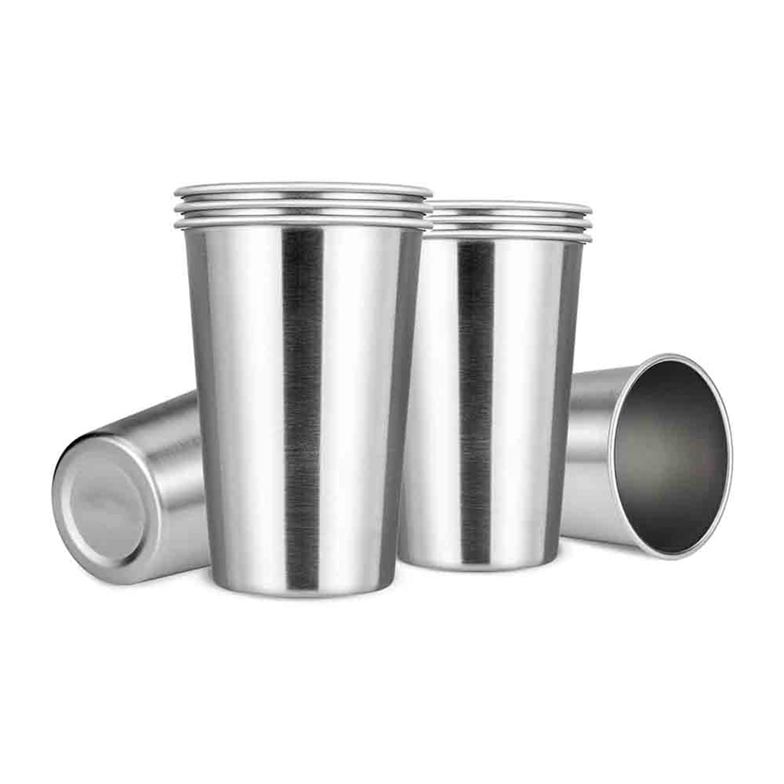 Hammered Copper Metal Cups 24-Pack Copper Hammered Aluminum Tumblers - 15oz  Stackable Metal Cups For Cold Drinks, Party, Camping, Travel 15oz Cold  Drink Cups