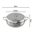 Premium Stainless Steel Deep Fryer Pot with Lid, Oil Drip Rack, and