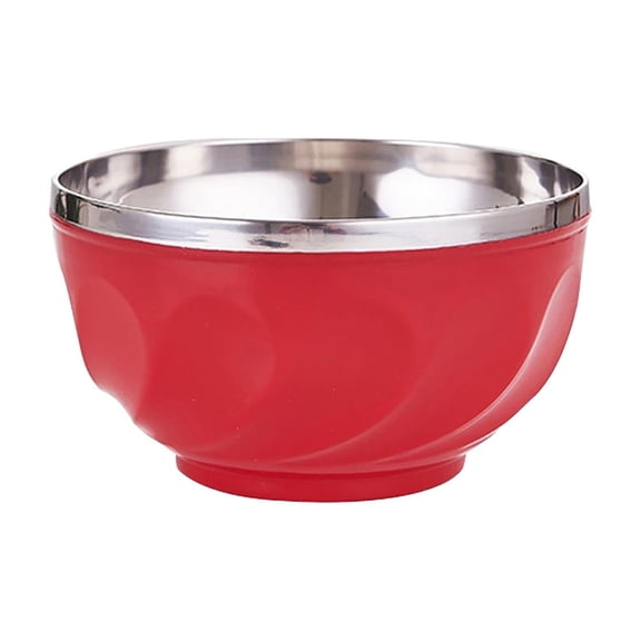 Premium Stainless Steel Double Layer Insulated Bowl - Durable Food Storage & Serving Dish, Hygienic Easy-Clean Kitchenware, Heat & Cold Retention for Soups Salads, Aesthetic Polypropylene Outer