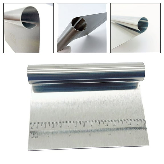 Premium Stainless Steel Dough Pastry Scraper Cutter - Easy To Use And Clean Small YIWEI