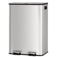 thumbnail image 1 of Premium Stainless Steel Dual Compartment Trash Can - 30L/40L Step-on Kitchen Garbage Bin w/Removable Inner Buckets (Silver/Black/Grey), 1 of 6