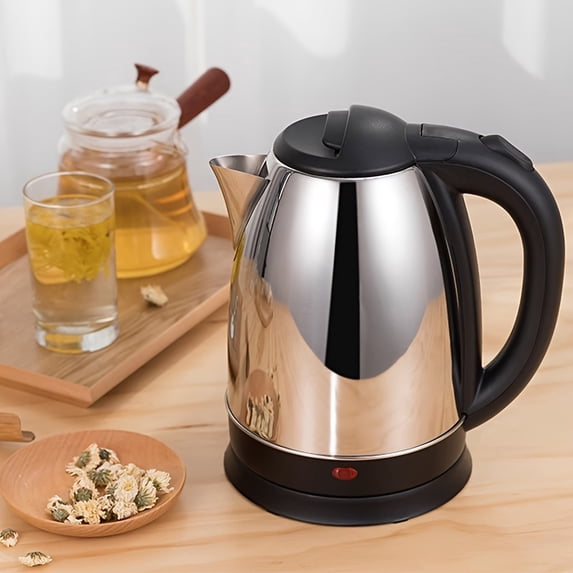 Premium Stainless Steel Electric Kettle 110V US Plug, Rapid Boiling, Auto Shut-Off, Hot Water Boiler for Home, Dorm & Travel, Ideal Coffee Companion, Thanksgiving Christmas Holiday Gift