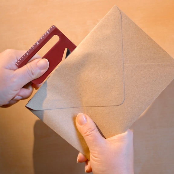 Premium Stainless Steel Envelope Opener & Package Cutter - Multifunctional Letter Opener with Built-in Ruler, Smooth Edge for Mail, Office Supplies, Unboxing Tool, Durable & Portable