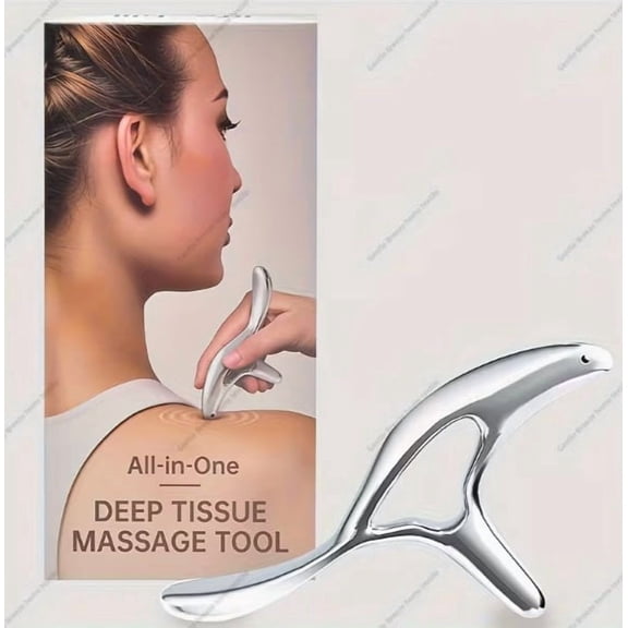 Premium Stainless Steel Gua Sha Massage Tool - Ergonomic Design for Trigger Point Relief and Relaxation