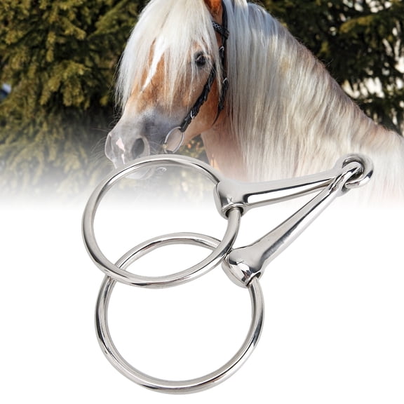 Premium Stainless Steel Horse Ring Snaffle Bit Hollow Jointed Mouth for Equestrian Supplies Training Control 5 inches / 127 mm Horse Tack Gear Equipment