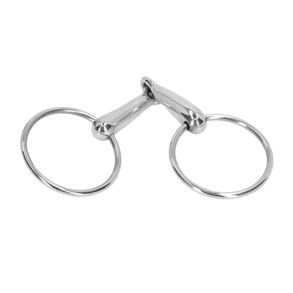 Premium Stainless Steel Horse Snaffle Bit with Jointed Chewing Mouth Roller, Equestrian Tack Mouthpiece for Training and Riding, Size 5.3 inches / 135 mm