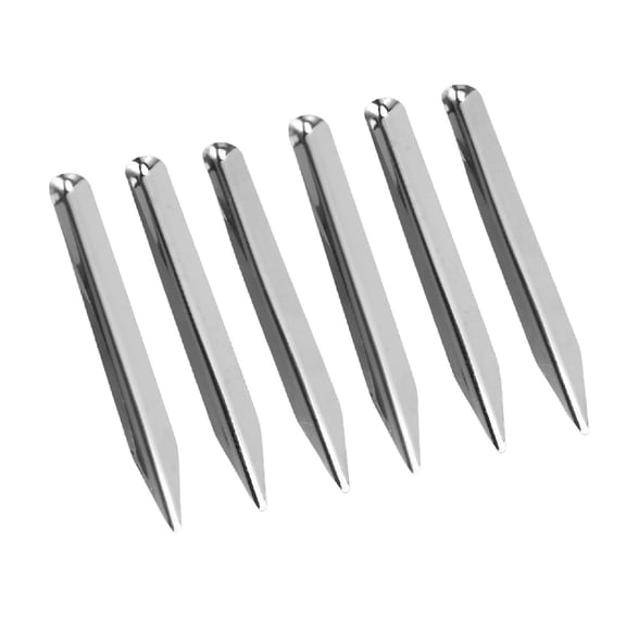 Premium Stainless Steel Lab Spatula Set 6Pcs Multi-Purpose Curved Metal Bead Scoop and Laboratory Sampling Spoon for Classroom Pharmacy, 5.75 inches / 14.6 cm Long