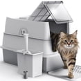 thumbnail image 1 of Premium Stainless Steel Litter Box With Lid for Big Cats Anti-Leakage Design, 1 of 7