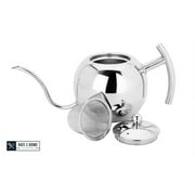 Premium Stainless Steel Pour Over Drip Coffee Tea Kettle - The Original Genie - Built-In Removable Tea Infusion For Tea Coffee Lovers - 1.1 L / 4 1/2 Cup