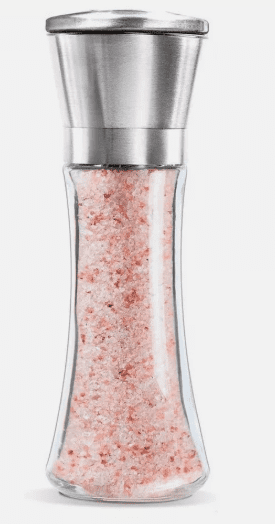 Premium Stainless Steel Salt and Pepper Grinder Set – Adjustable Ceramic Mill with Vintage Glass Bottle