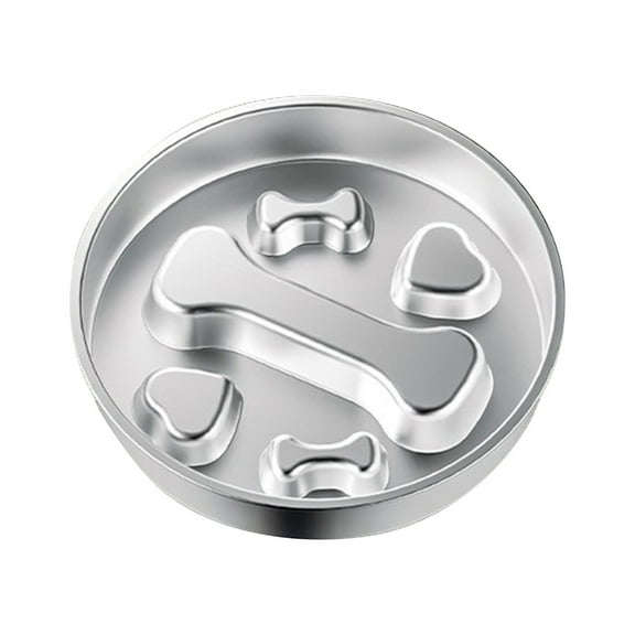 Premium Stainless Steel Slow Feeder Pet Bowl For Dogs And Cats, Anti-Gulping Design With Non-Slip Rubber Base, Thickened Large Capacity Safe Durable