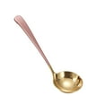 thumbnail image 1 of Stainless Steel Soup Serving Spoon - Polished Silver Finish Ladle Great for Serving Soups, Stews and Dishwasher Safe Cleaning - Pink, 1 of 8