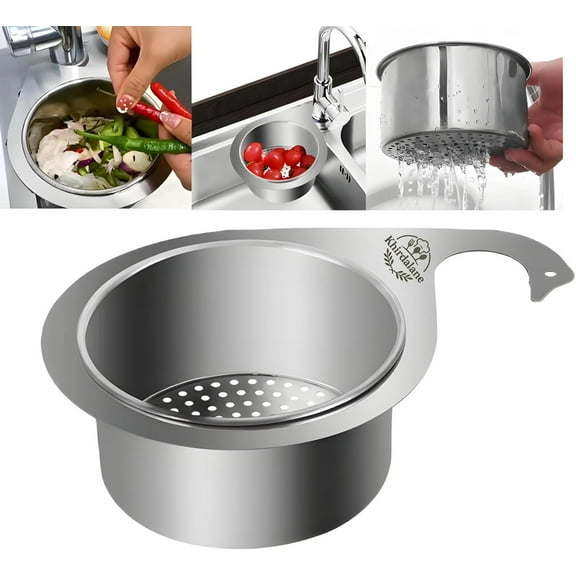Premium Stainless Steel Swan-Shaped Sink Drain Basket  Multifunctional Kitchen Sink Drainer and Strainer, Food Waste Filter, Vegetable Washing Drain Basket, for Kitchen Sinks