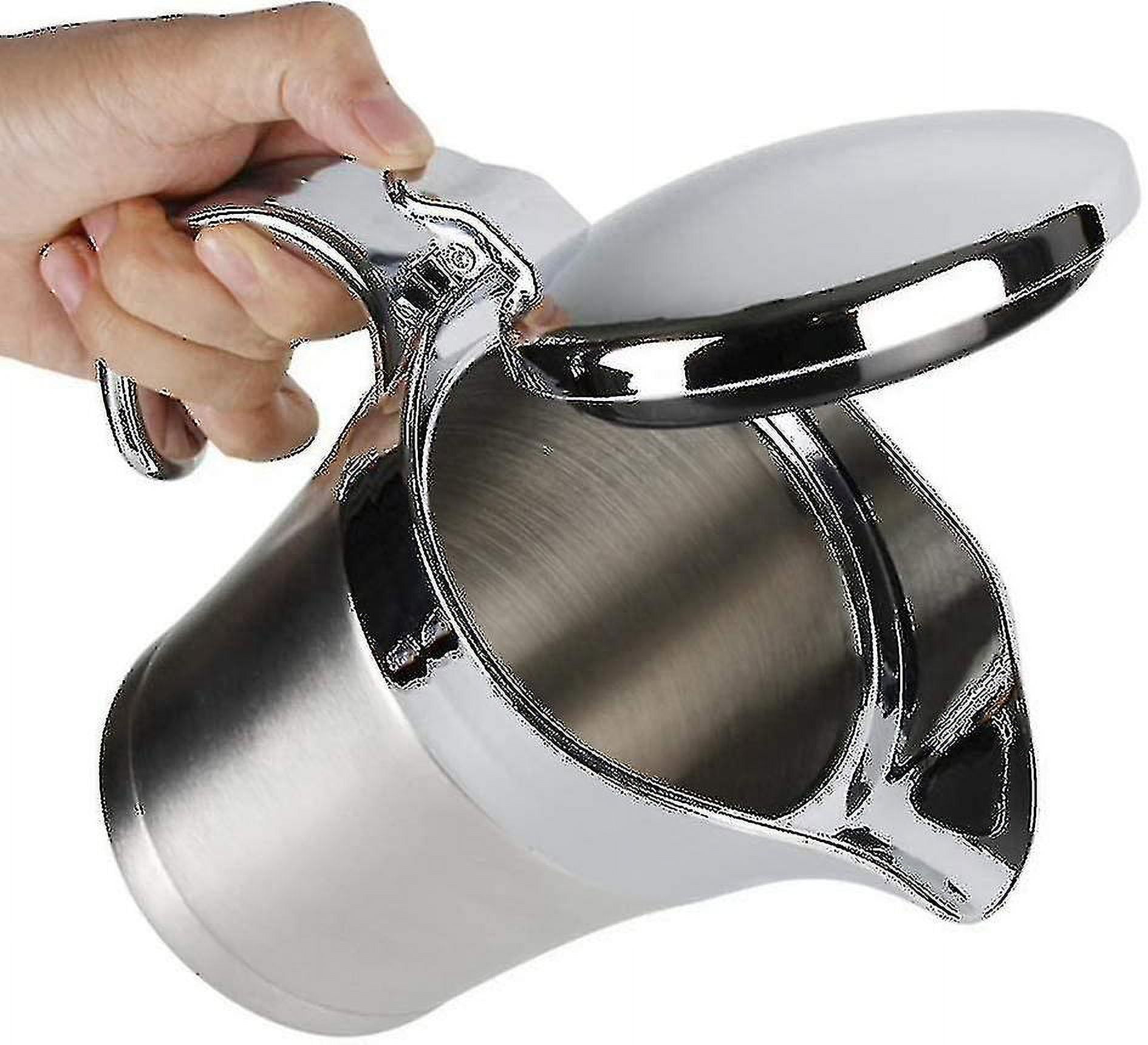 Premium Stainless Steel Thermal Gravy Boat, Double Insulated Elegant Silver Thermal Gravy Boat