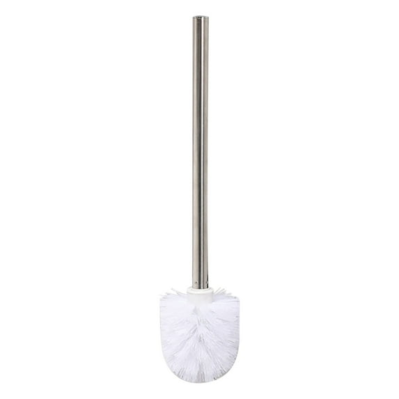Premium Stainless Steel Toilet Brush with 360° Scrubbing Head – Heavy-Duty Rustproof Handle, Thick Bristles for Bathroom/Shower Cleaning, Easy-Grip & Replaceable Design (1-Pack) White