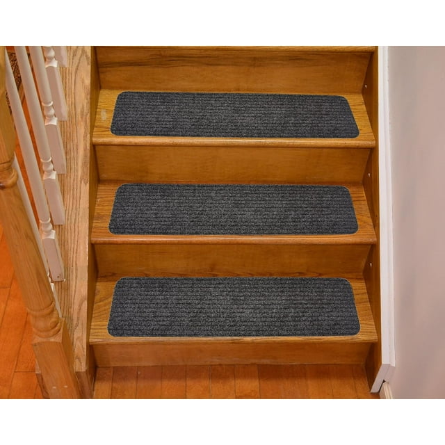Premium Stair Treads Collection Set of 9 Indoor Skid Slip Rubber