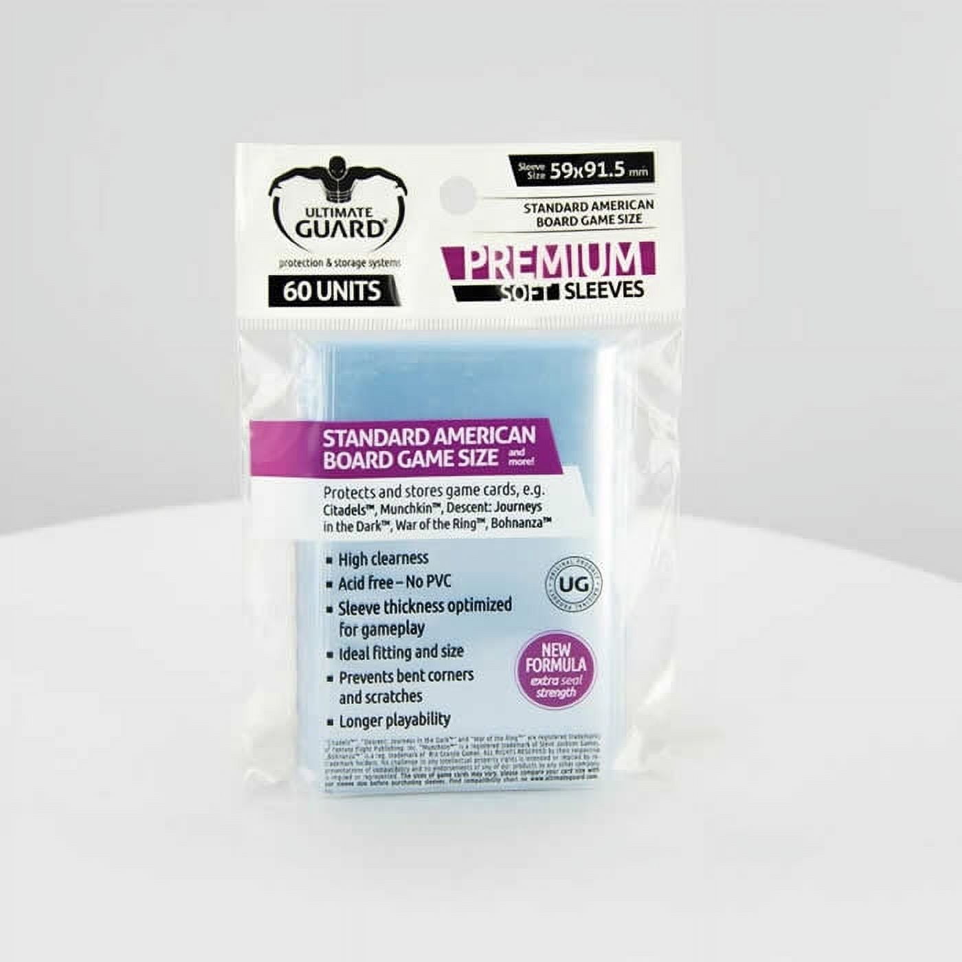 Premium Standard American Board Game Soft Sleeves Pack of 60 Ultimate Guard  - Walmart.com