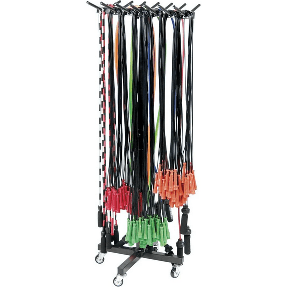 Power Systems Standing Rack Holds 100 Tubes or 400 Jump Ropes Mobile & Heavy-Duty Frame