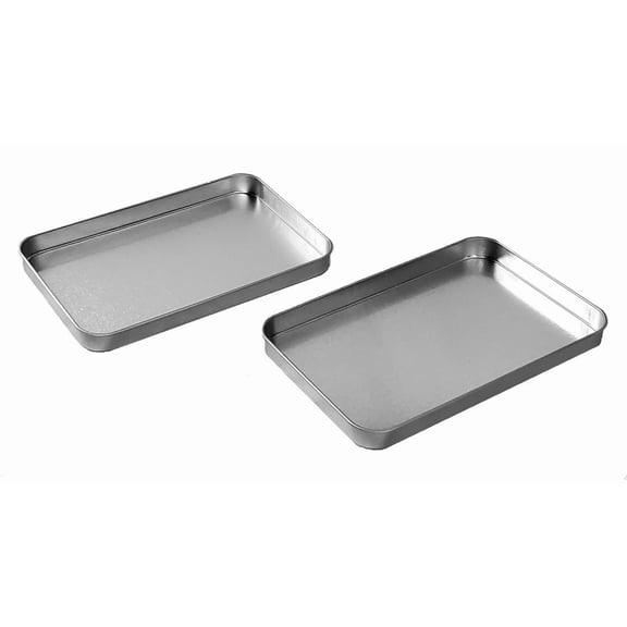 Steel Baking Trays compatible with Easy Bake Ultimate Oven | 2-Pack | Accessories for Cooking Easy Bake Oven Mixes | Easy Bake Oven Tray | Measures 5.5"L x 3.63"W x 0.5"H
