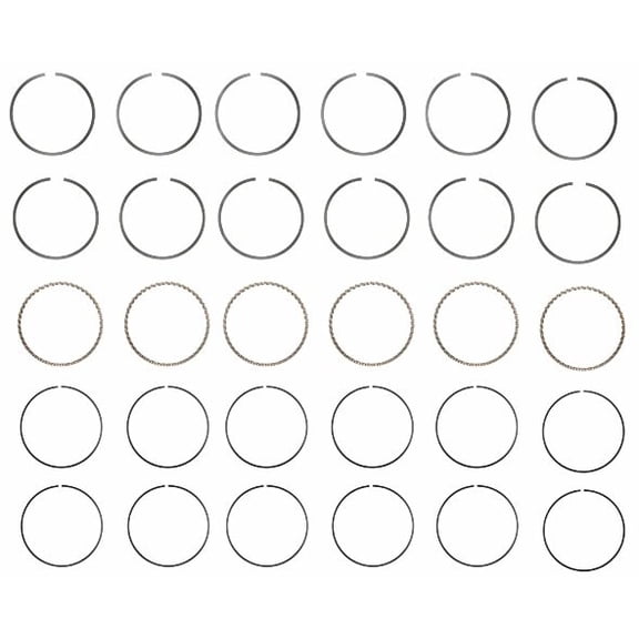 Premium Steel Piston Rings Set | Compatible with 01-09 Subaru 3.0L DOHC EZ30D| Standard Size