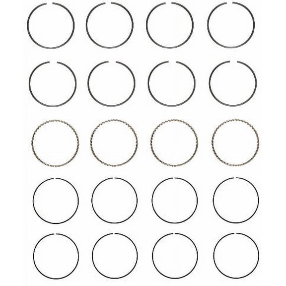 Premium Steel Piston Rings Set | Compatible with 06-16 Chevy 2.4L DOHC Ecotec | .50mm (.020 Oversized)