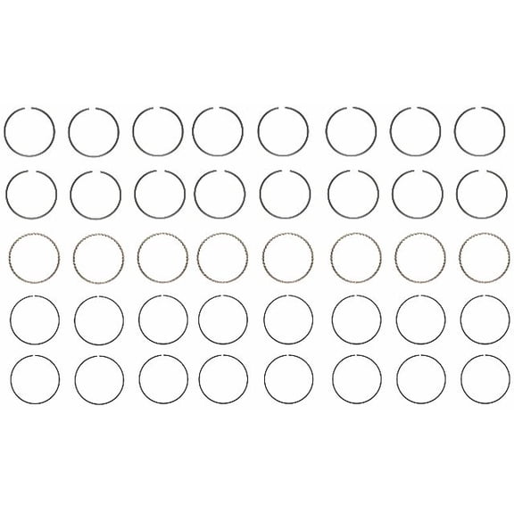 Premium Steel Piston Rings Set | Compatible with 91-14 Ford 4.6L 5.4L SOHC DOHC | .50mm (.020 Oversized)