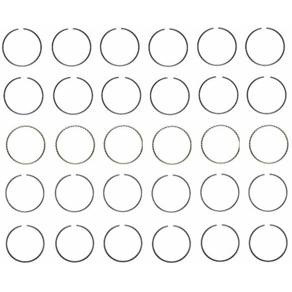 Premium Steel Piston Rings Set | Compatible with 96-08 Ford 3.0L DOHC Duratec | .75mm (.030 Oversized)