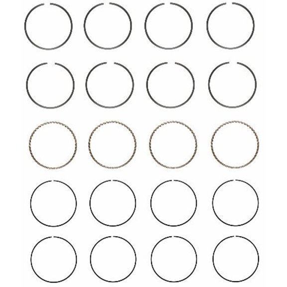 Premium Steel Piston Rings Set | Compatible with 96-99 Subaru 2.5L DOHC EJ25D | .50mm (.020 Oversized)