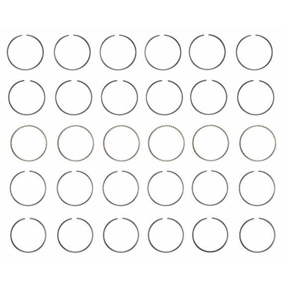 Premium Steel Piston Rings Set | Compatible with Various 00-12 Ford/Mazda 3.0L/181 Duratec | .50mm (.020 Oversized)