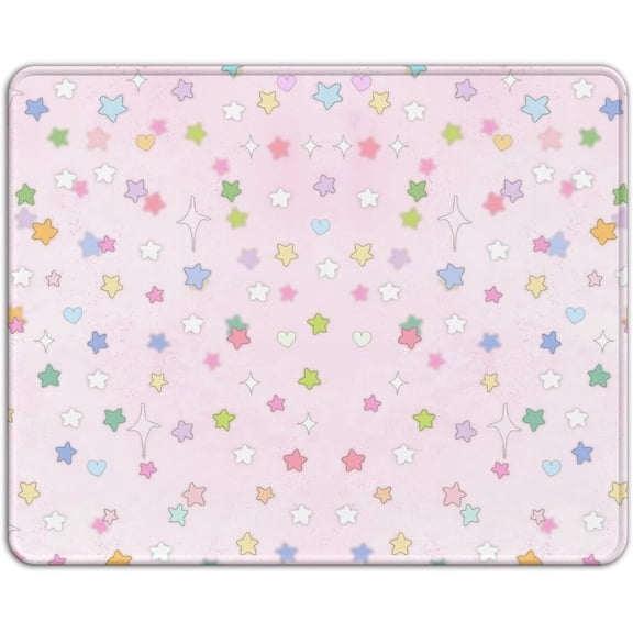 Premium Stitched Mouse Pad 10.2 x 8.3 in | Smooth, Washable Desk Mat with Non-Slip Base | Personalized Cute MousePads for Gaming,Work,Laptop, Computer, Office, Home (Colorful Stardust)