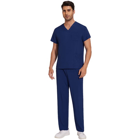 Premium Straight Leg Medical Scrub Set Soft Matte Healthcare Uniform for Nurses Doctors Professional Comfortable Clinic Workwear