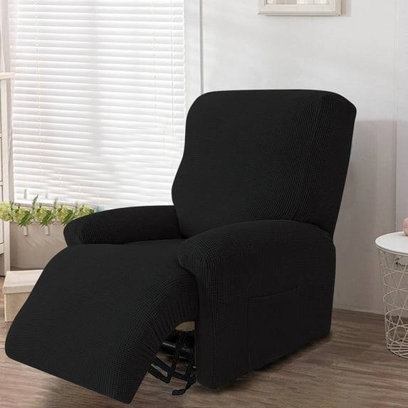 Premium Stretch Recliner Chair Covers with Elastic Edges - Universal Fit Sofa Slipcovers for Furniture Protection in Homes with Kids and Pets Featuring Non-Slip Technology