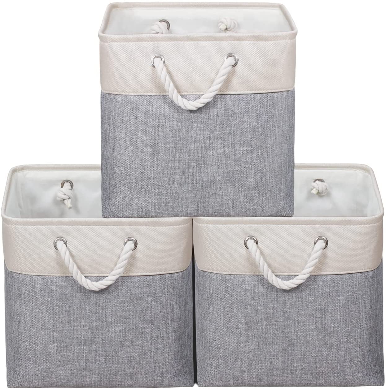 Premium Style Large Foldable Storage Cubes 13x13" Set of 3 with