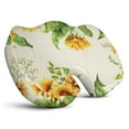 thumbnail image 1 of Premium Sunflower Pattern Memory Foam Seat Cushion Ergonomic Chair Pad for Office Chair, Car, Airplane & Bleachers Sciatica, Tailbone Hip & Back Pain Relief - Chair Cushion for Long Office Workers., 1 of 5