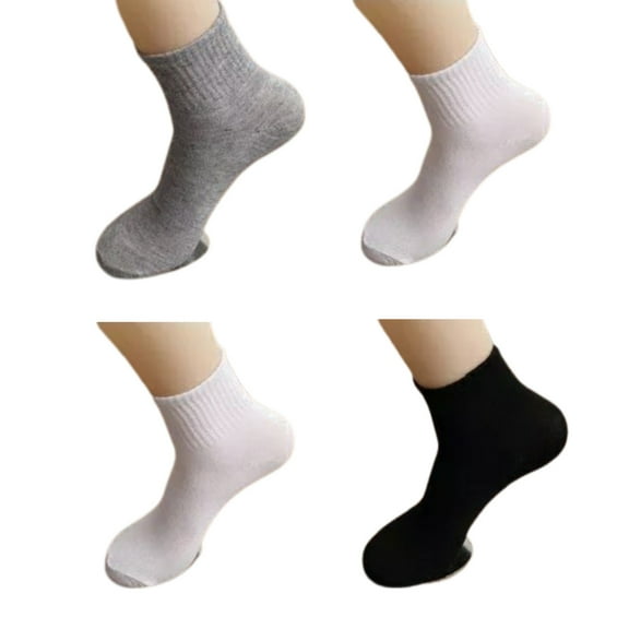 Premium Super Lightweight Breathable Cotton Quarter Crew Athletic Sport Socks | 3 Colors Available | 4 Pack| By The Clique…