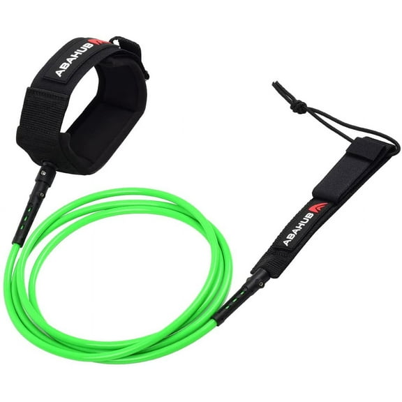 Premium Surfboard Leash, 6/7/8/9/10 ft, Straight Surf Board Leashes, 6/7mm Legrope Strap for Shortboard, Longboard