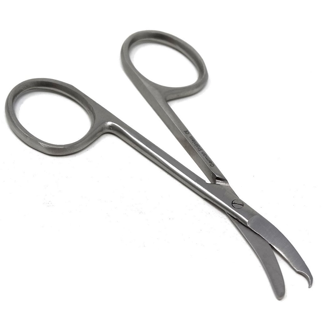 Cynamed Suture Stitch Stainless Steel Hook Tip Scissors, 4.5