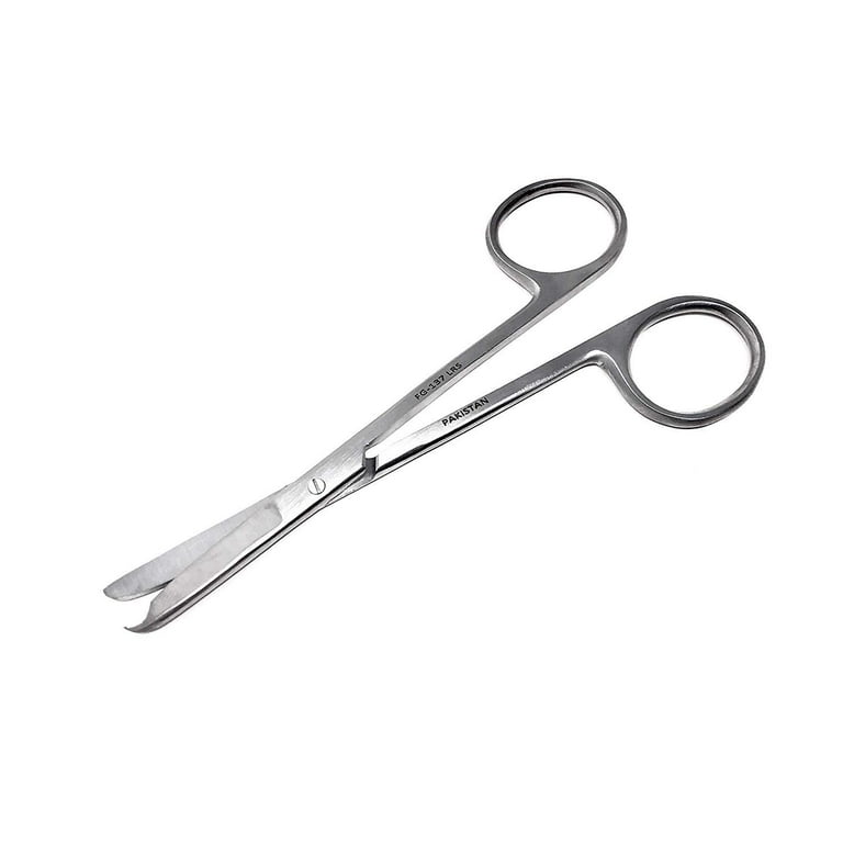 Cynamed Suture Stitch Stainless Steel Hook Tip Scissors, 4.5