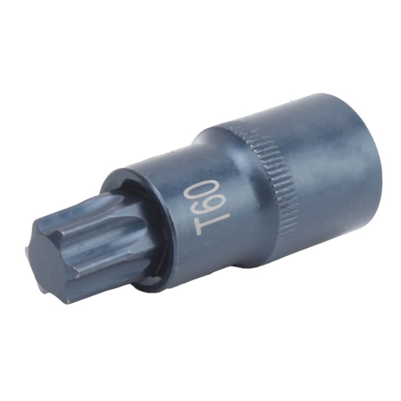 Premium T60 Torx Star Socket Bit 1/2 Inch Drive S2 Alloy Steel Heavy Duty Hand Tool for Automotive Repair & Machinery Maintenance (2.2 inches / 55 mm Length)