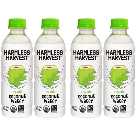 Premium Taste Organic Coconut Water Bottled Healthy Drinks: Pure Coconut Water No Sugar Added & Packed with Natural Electrolytes - Real Coco Water, 8.75 Fl OZ Per Pack, Pack of 4