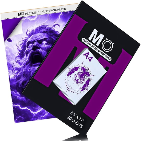 Premium Tattoo Transfer Paper 4 Layers A4 Size Tattoo Stencil Paper | 20 sheets,stencil paper for tattoo, allowing for easy tearing without tools,Convenient and fast