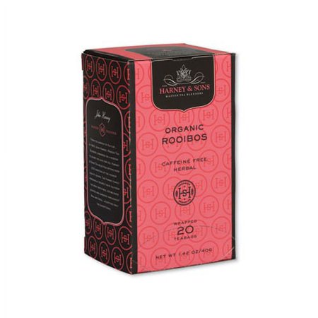Premium Tea Organic Rooibos Herbal Tea, Individually Wrapped Tea Bags, 20/Box