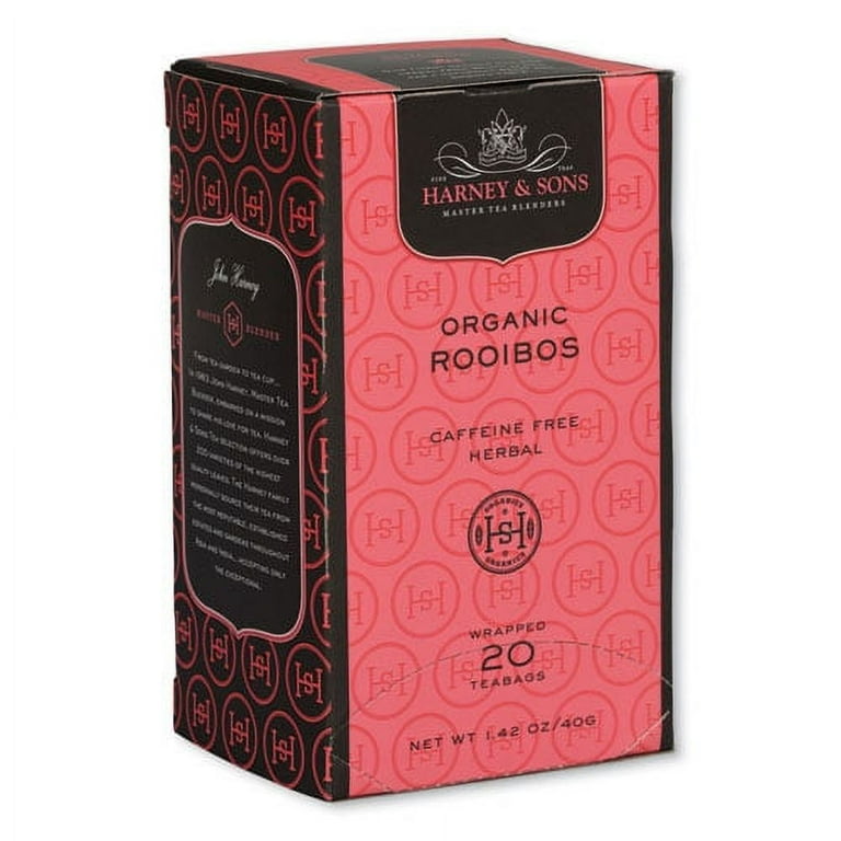 Premium Tea, Organic Rooibos Herbal Tea, Individually Wrapped Tea Bags, 20/Box Premium Tea, Organic Rooibos Herbal Tea, Individually Wrapped Tea Bags, 20/Box